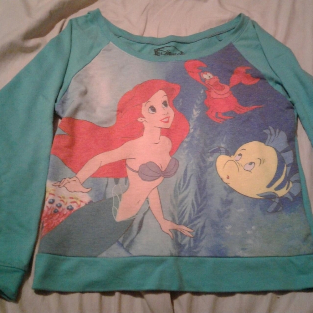 Disney Aqua and Scarlet Little Mermaid Top